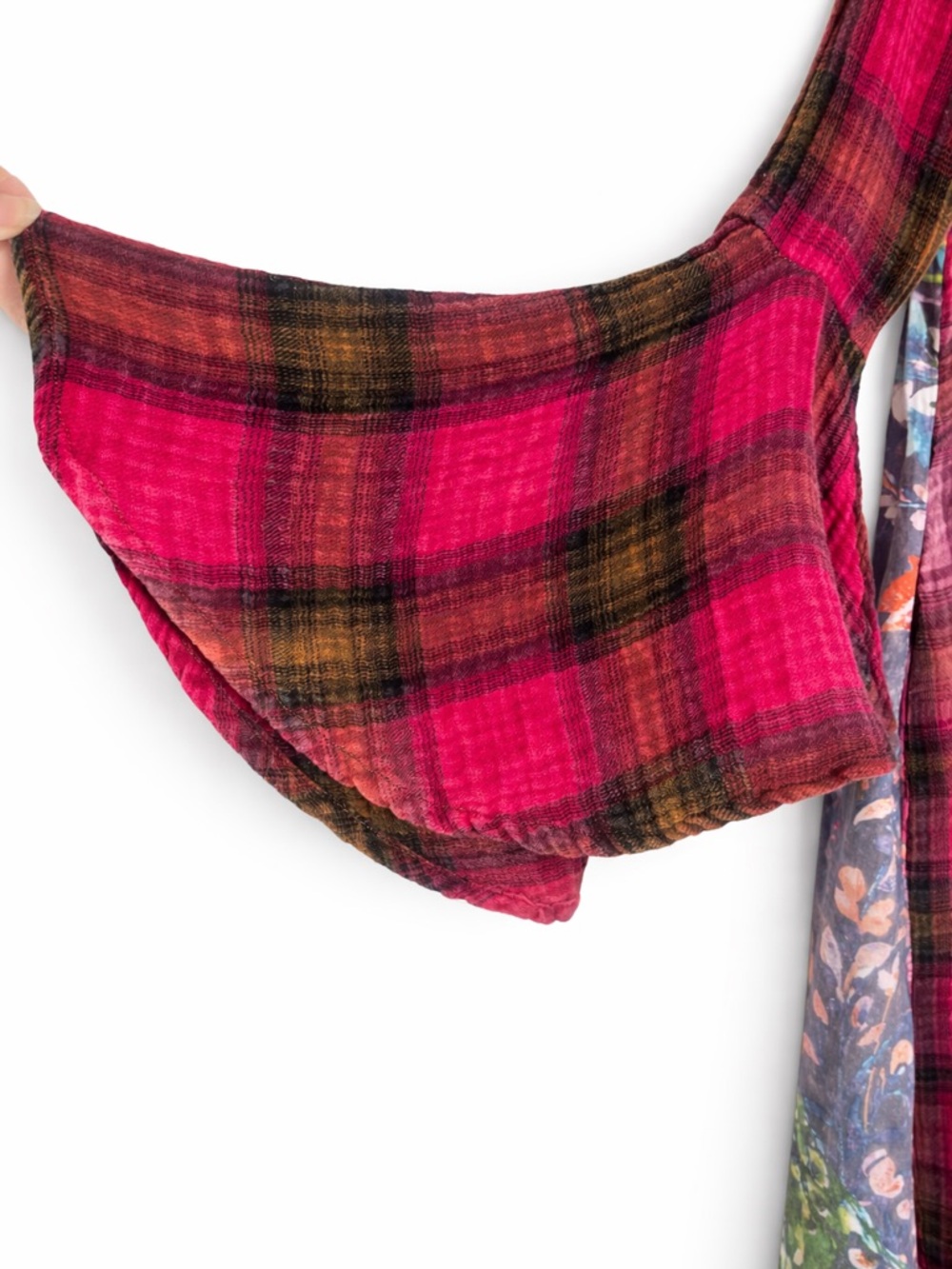 ARATTA Silent Journey Mixed Media Plaid Tunic Dress - Picture 5 of 15